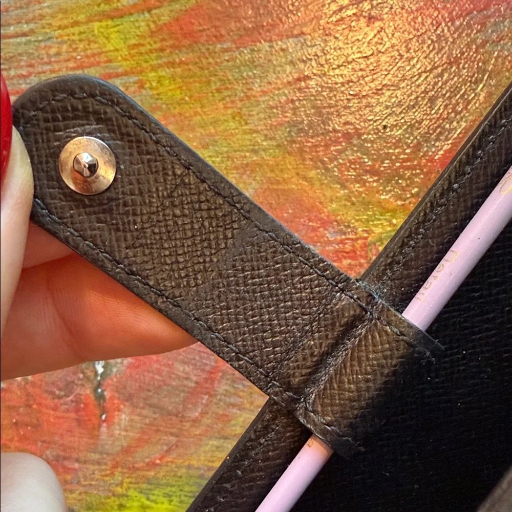 Louis Vuitton Black Epi Leather Organizer Notebook cover ( no insert)